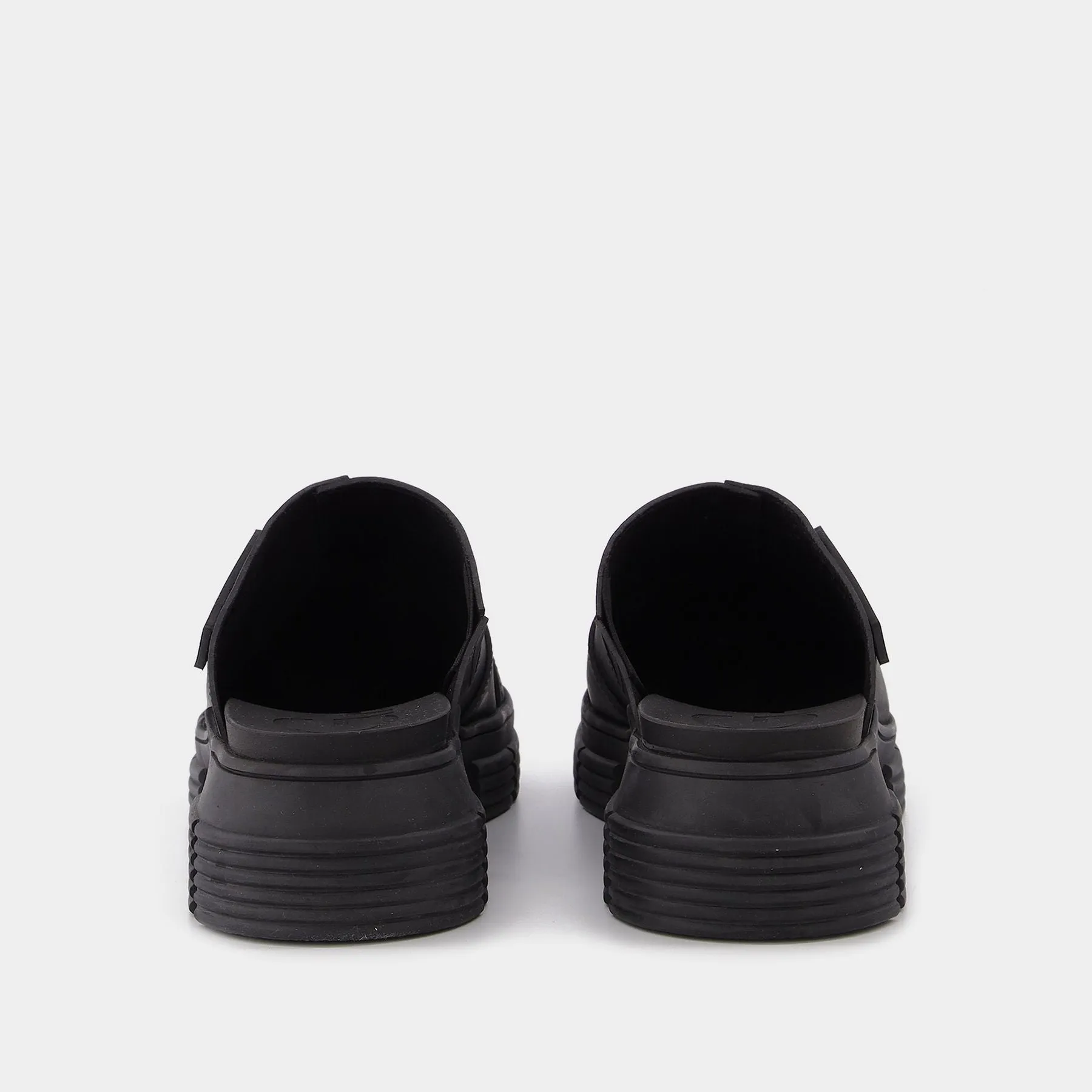 Ganni  Black Recycled Rubber Retro Mules