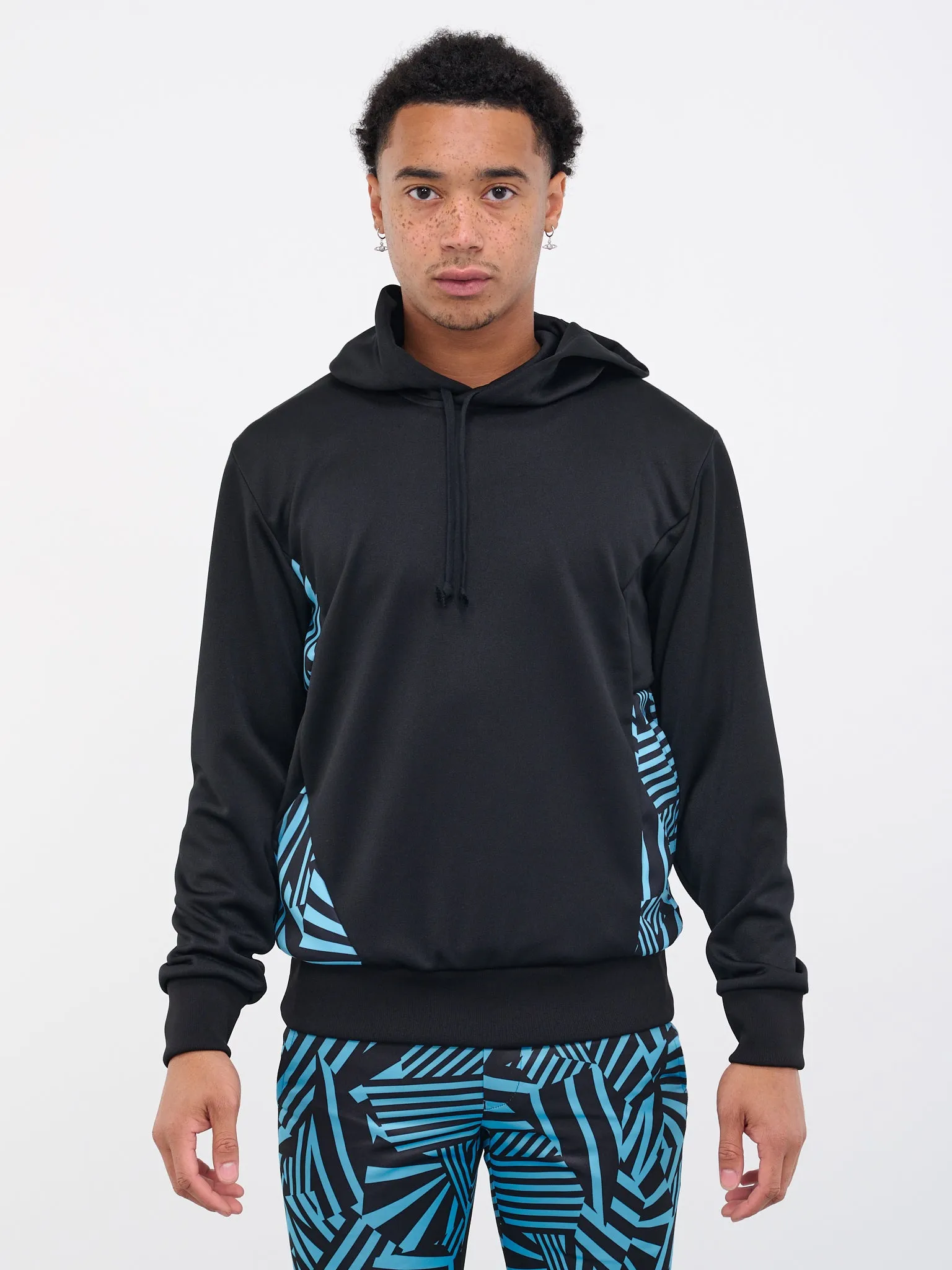 Geometric Tile Hoodie (PK-T016-051-BLACK-BLUE-BLACK)