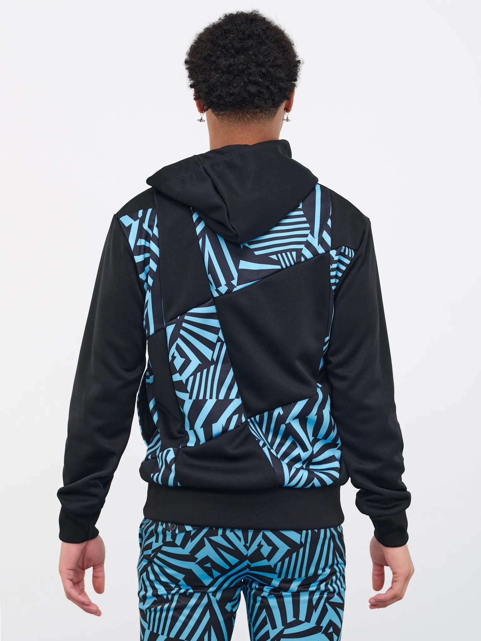 Geometric Tile Hoodie (PK-T016-051-BLACK-BLUE-BLACK)