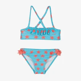 Girls Blue Starfish Bikini