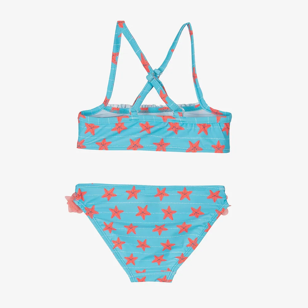 Girls Blue Starfish Bikini