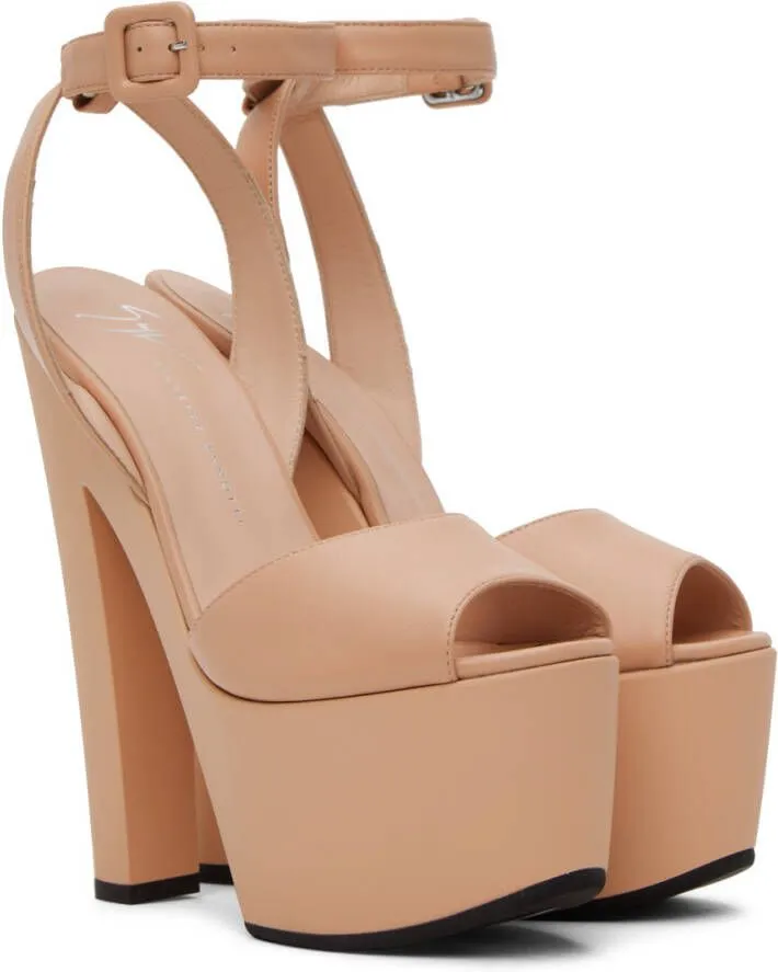 Giuseppe Zanotti Beige Tarifa Heeled Sandals