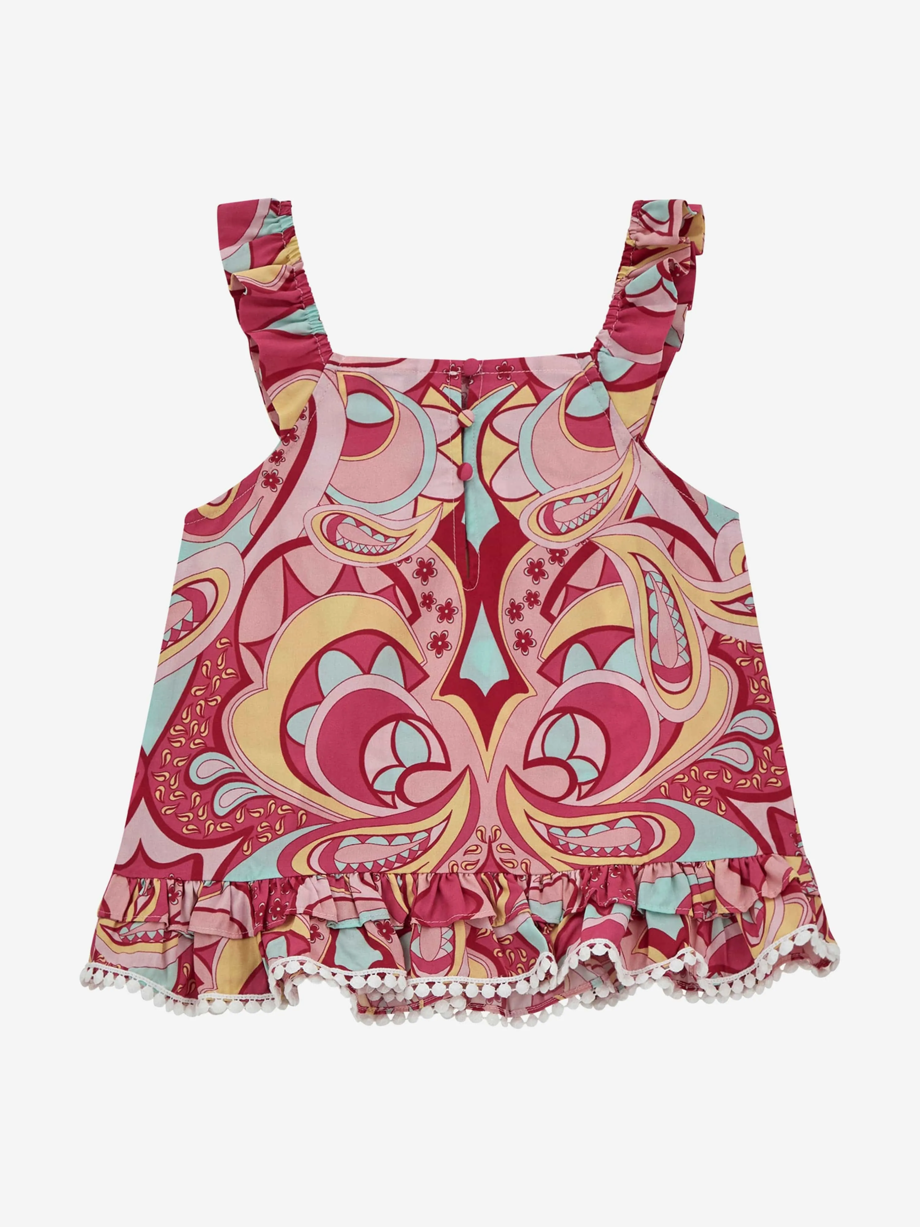 Guess Girls Paisley Sleeveless Top in Pink