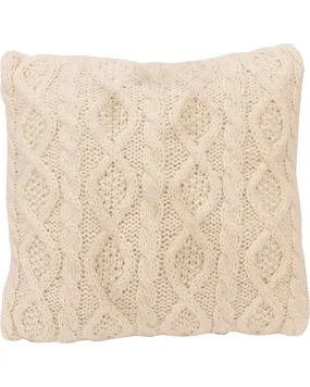 HiEnd Accents Cream Cable Knit Pillow