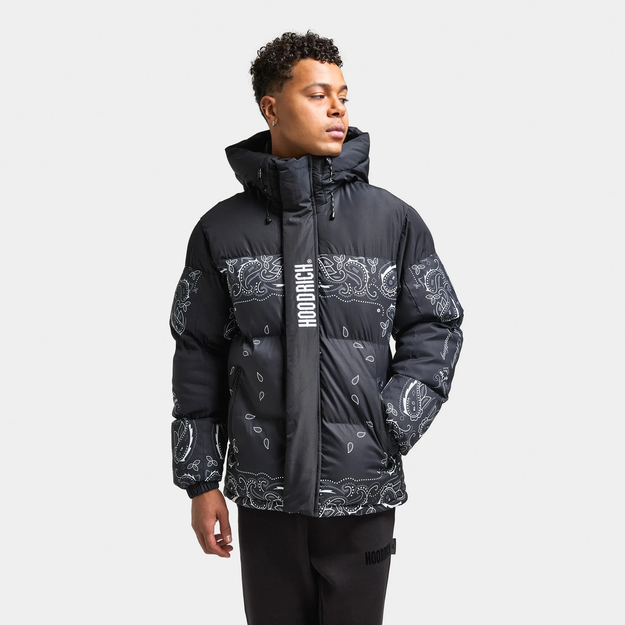 Hoodrich Motif Jacket Black / White - Lava Smoke