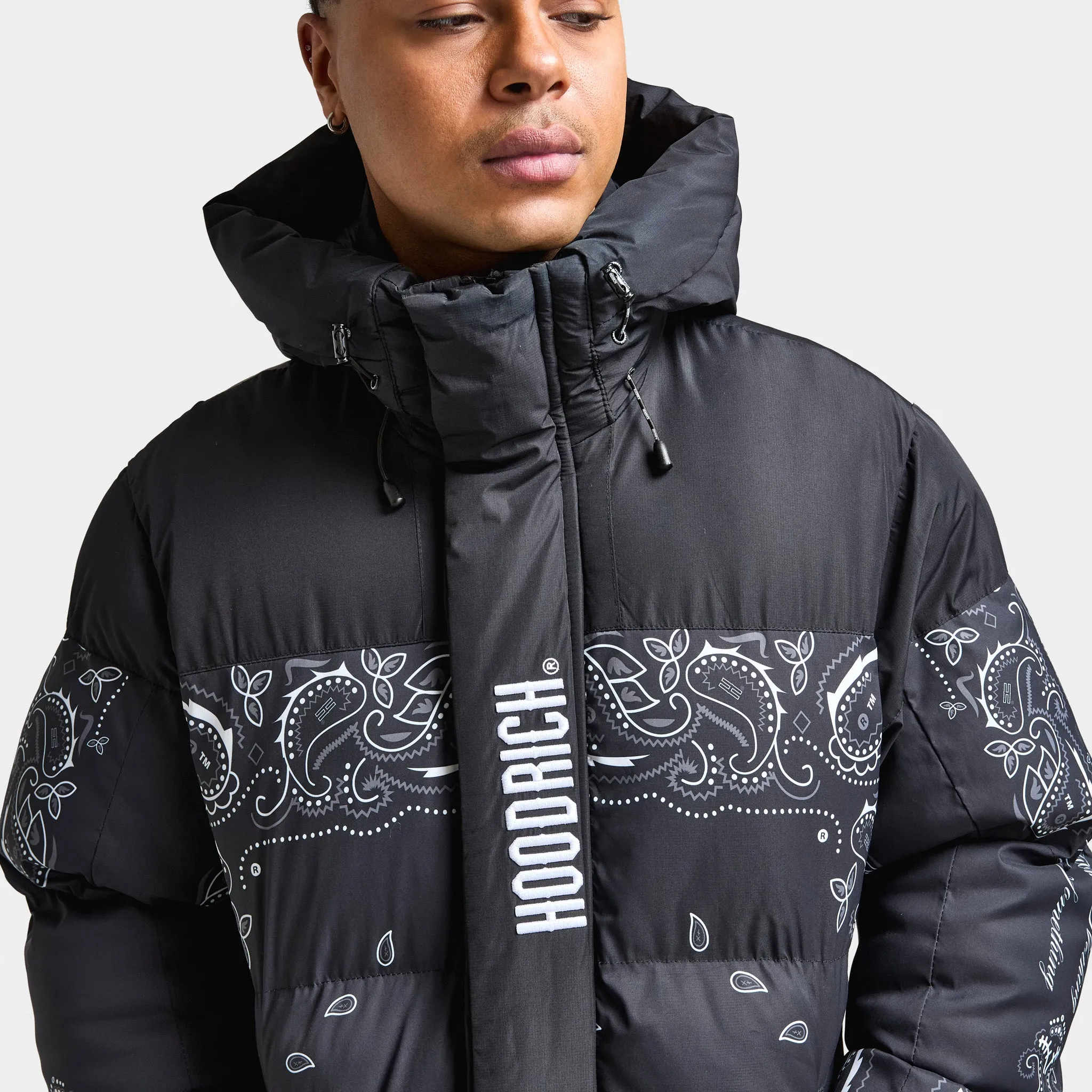 Hoodrich Motif Jacket Black / White - Lava Smoke