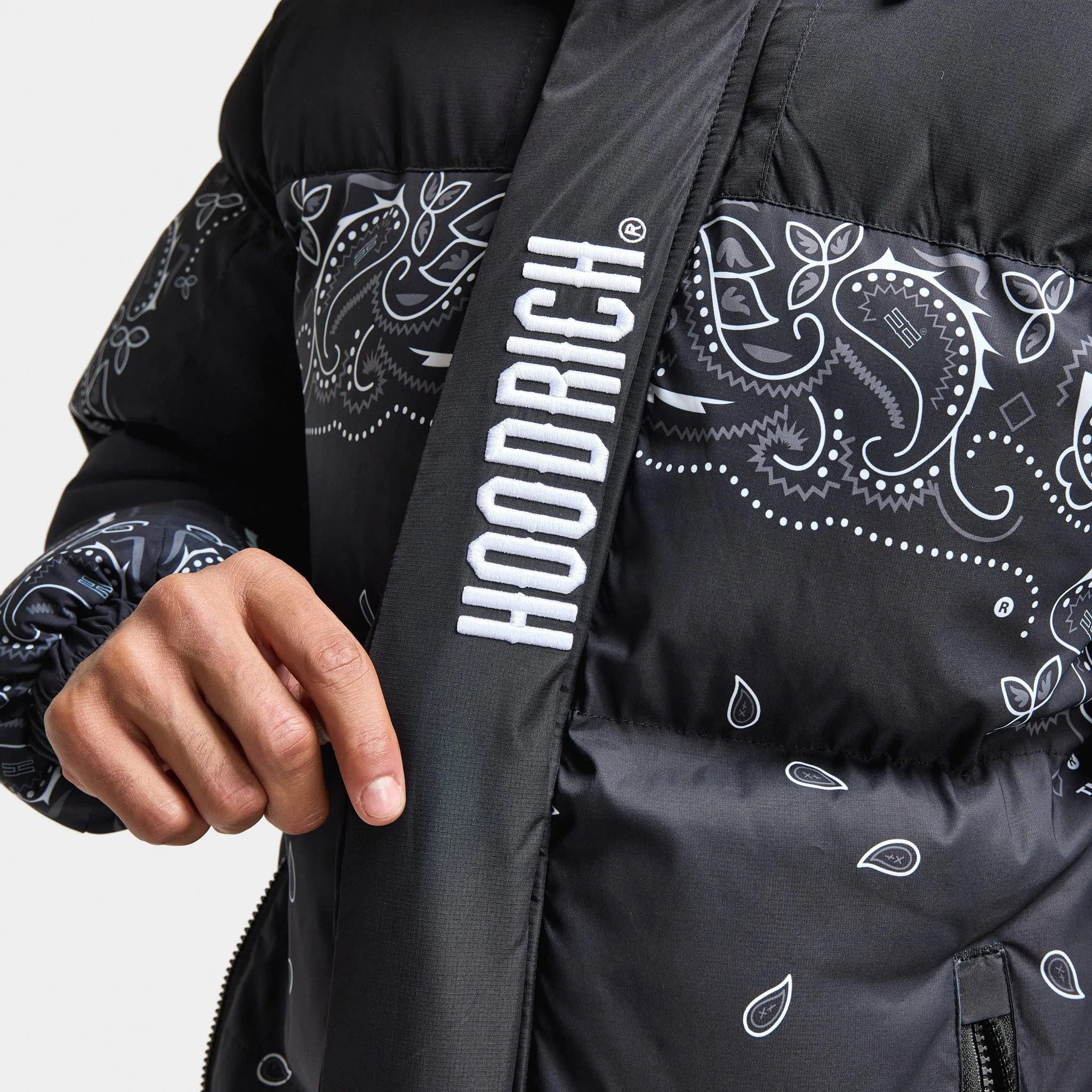 Hoodrich Motif Jacket Black / White - Lava Smoke