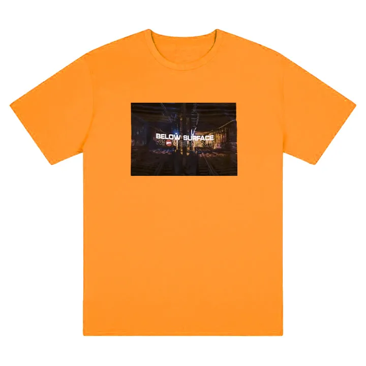 HOPPS SKATEBOARDS BELOW SURFACE MOVEMENT TEE ORANGE