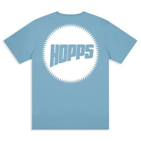 HOPPS SKATEBOARDS SUN LOGO TEE SLATE BLUE