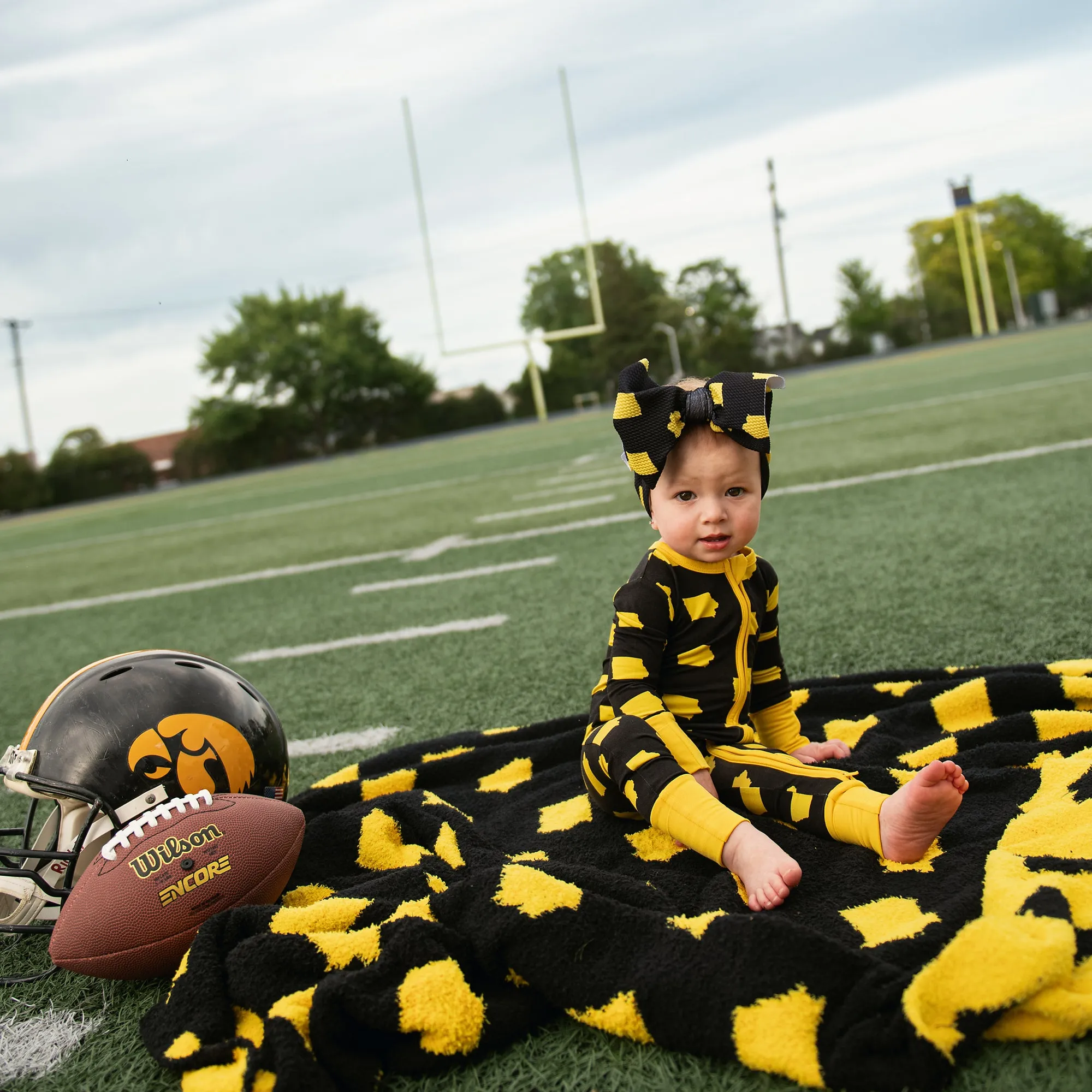 Iowa Black & Gold PLUSH BLANKET