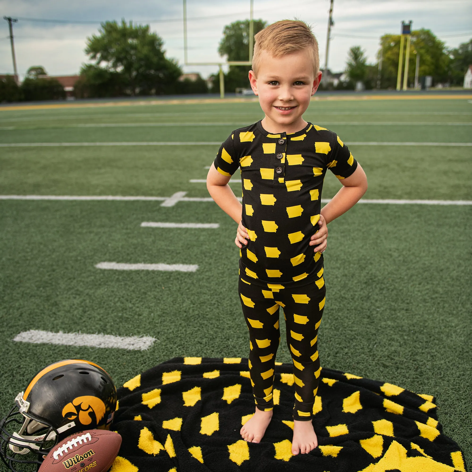 Iowa Black & Gold PLUSH BLANKET