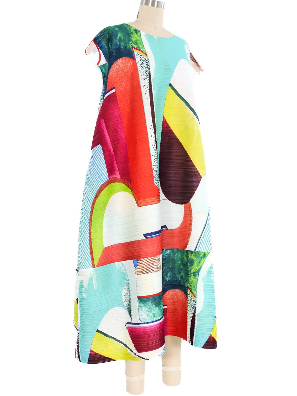 Issey Miyake Pleats Please Printed Tent Dress