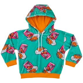 Jelly Alligator Velour Hoodie | Candy Bar Mint