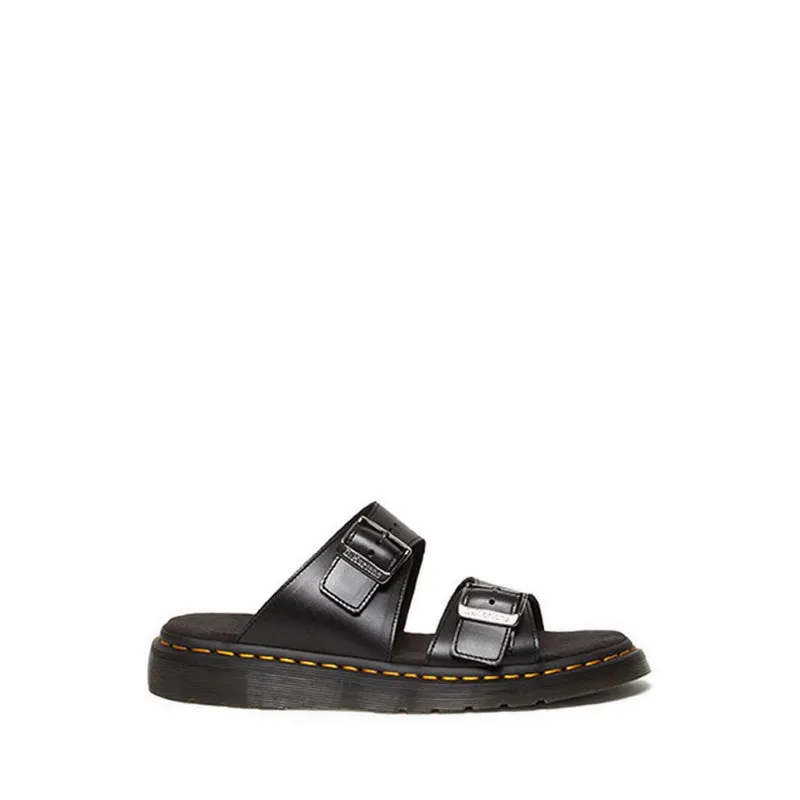 Josef Analine Leather Buckle Slide Sandals