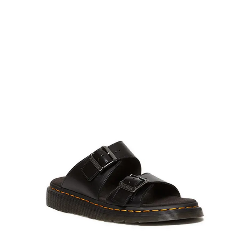 Josef Analine Leather Buckle Slide Sandals