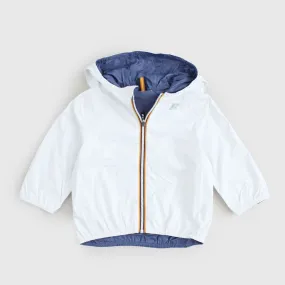 K-Way Reversible White And Blue Jacket For Newborns