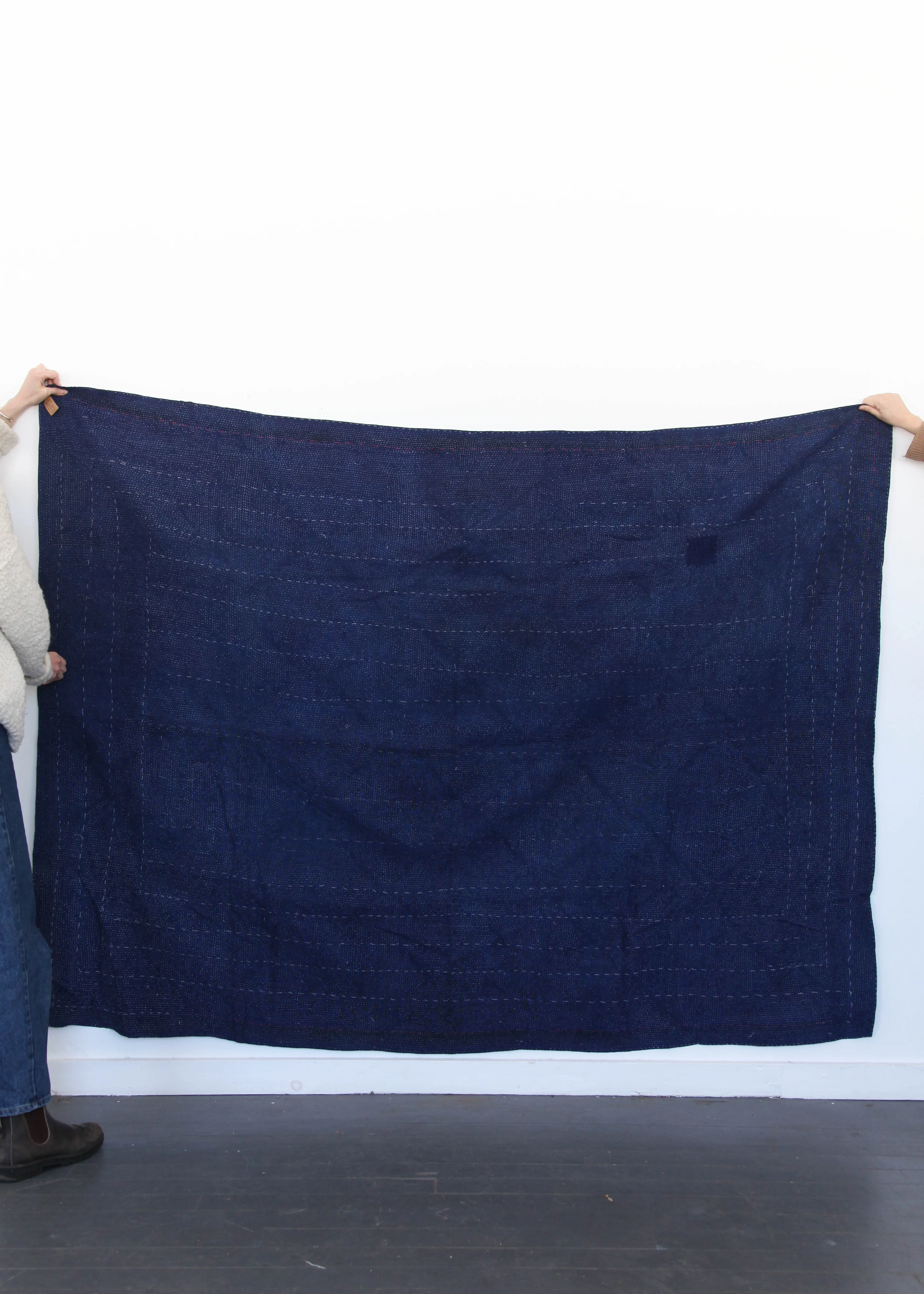 Kantha Quilt - Indigo