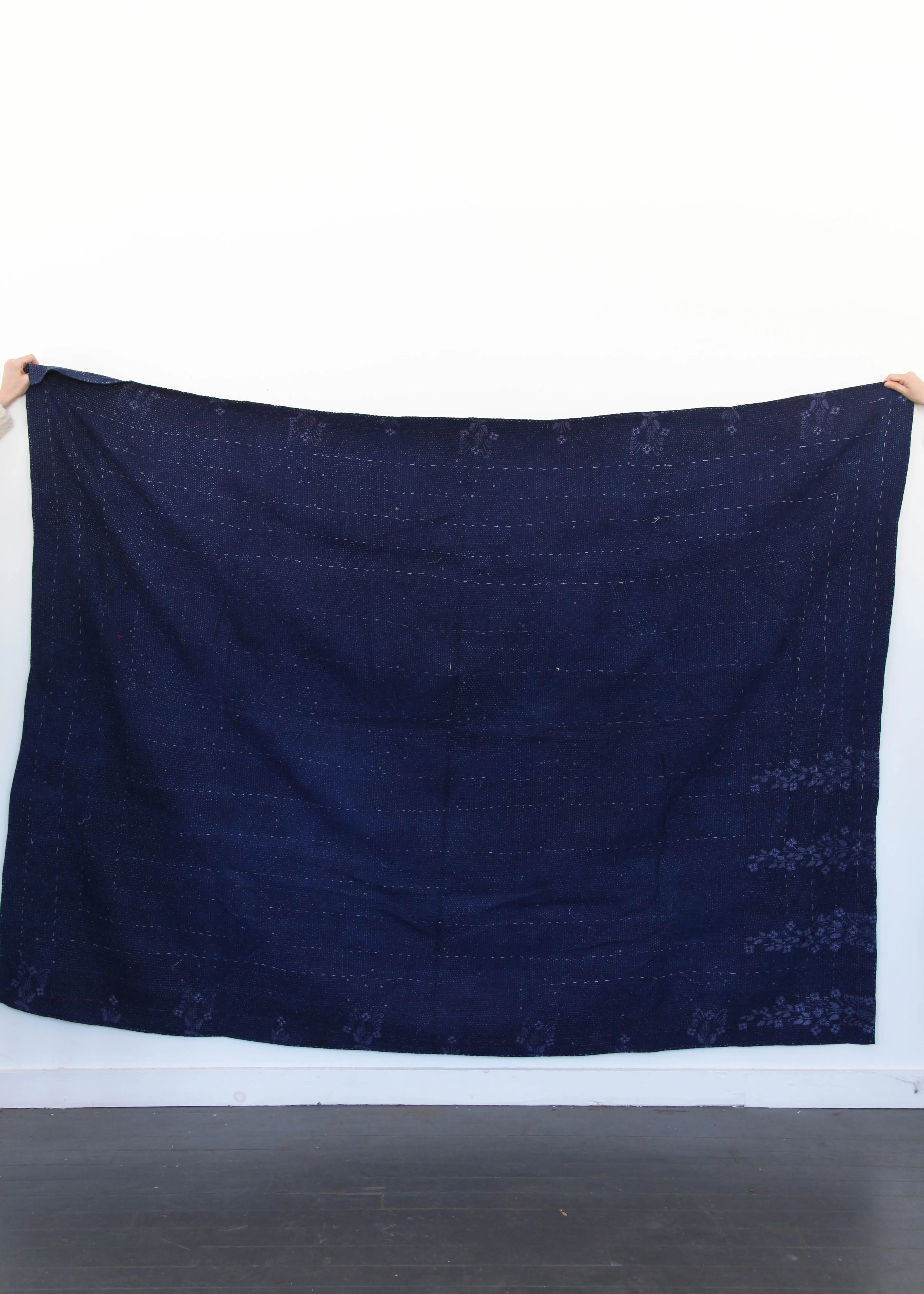 Kantha Quilt - Indigo