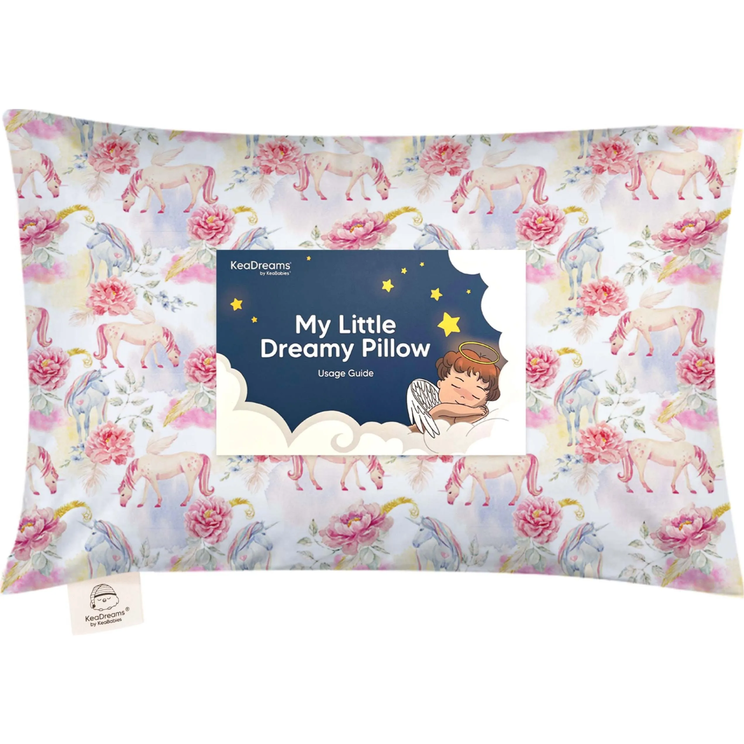 KeaBabies 13X18 Toddler Pillow with Pillowcase for Sleeping, Fantasy