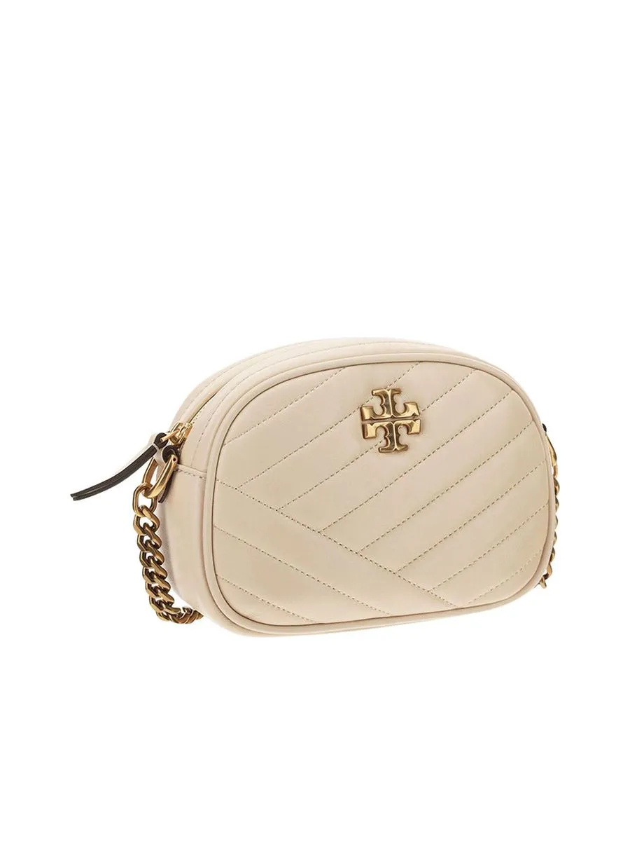 Kira Chevron Small Camera Bag in New Cream