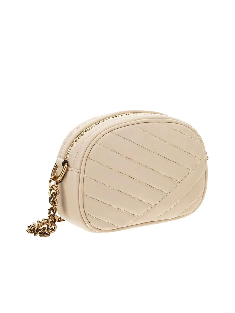 Kira Chevron Small Camera Bag in New Cream