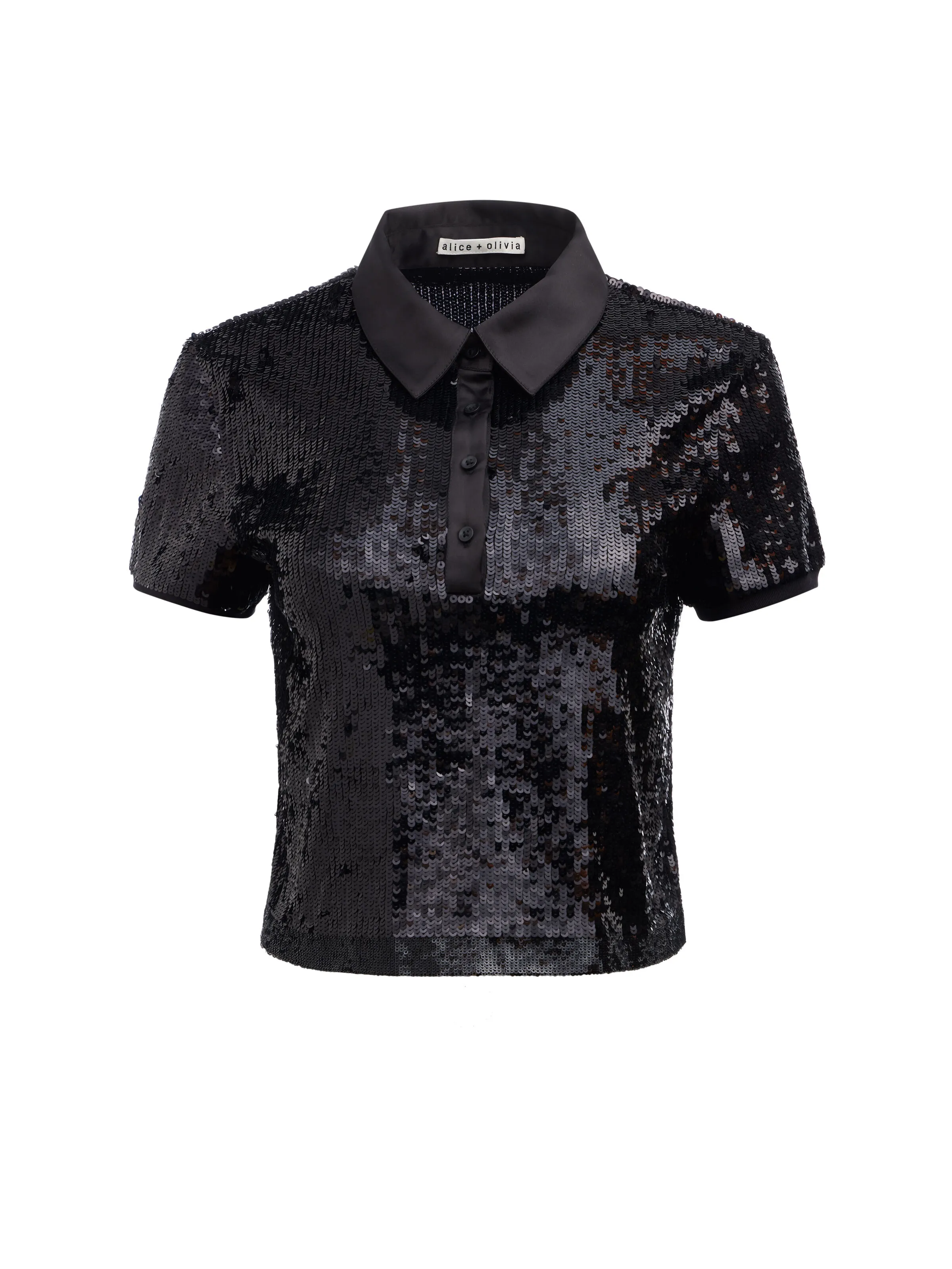 KIT SEQUIN FITTED POLO SHIRT