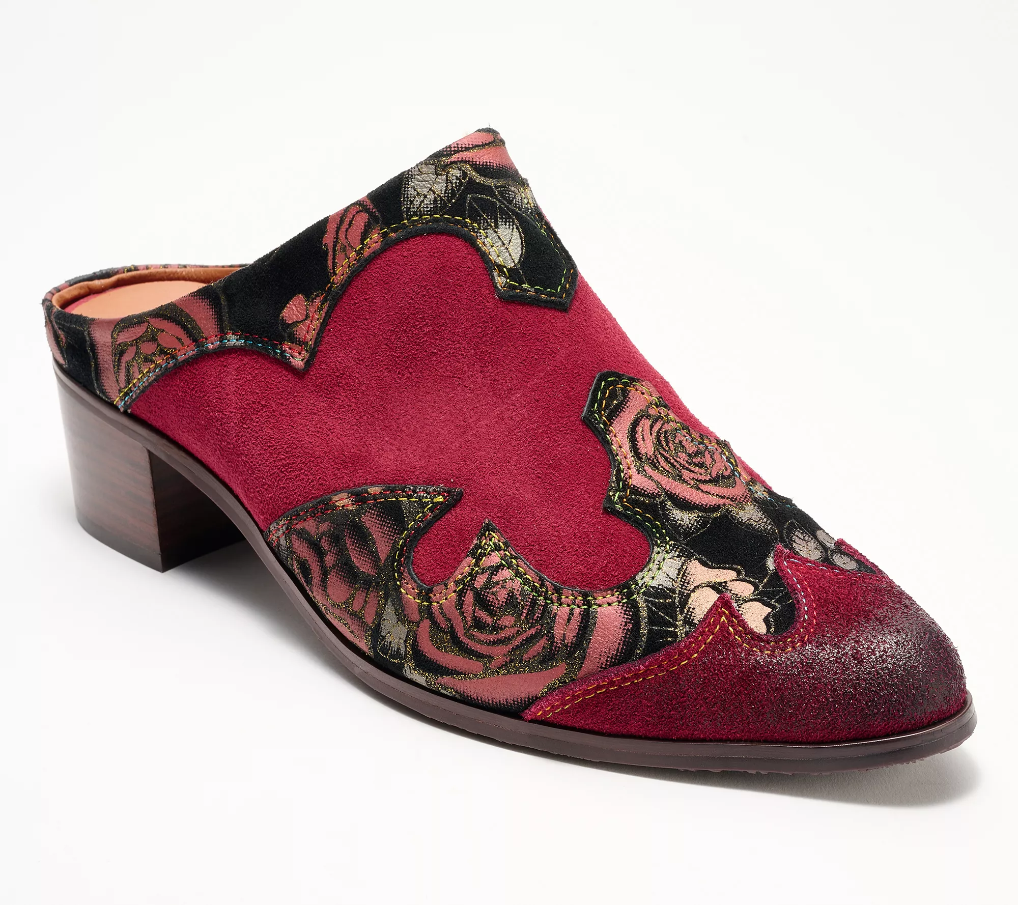 L'Artiste by Spring Step Leather Mules - Ladyslide-Shine