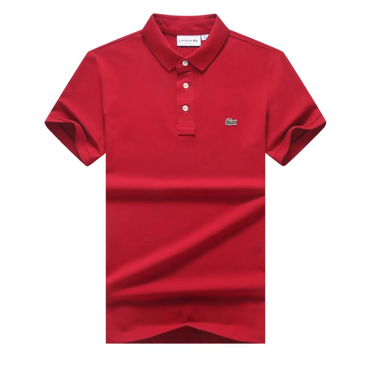 Lacoste Men Red Oxford Polo