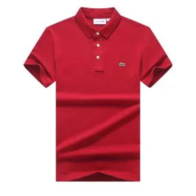 Lacoste Men Red Oxford Polo