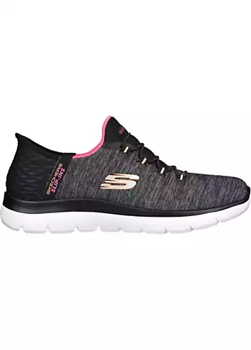 Ladies Black Slip-ins Summits Dazzling Haze Trainers by Skechers | Look Again