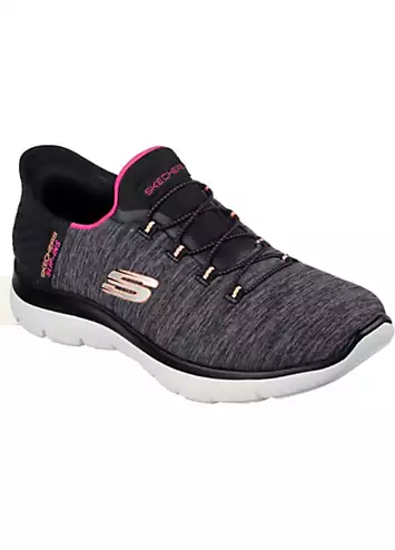 Ladies Black Slip-ins Summits Dazzling Haze Trainers by Skechers | Look Again