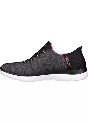 Ladies Black Slip-ins Summits Dazzling Haze Trainers by Skechers | Look Again