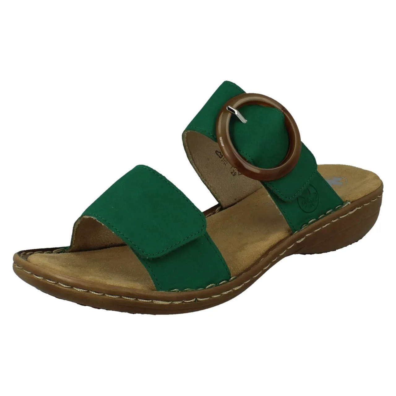 Ladies Rieker Slip On Adjustable Strap Summer Mules 60894