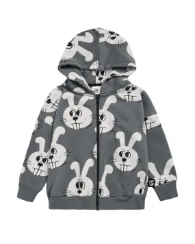 Little Man Happy BUNNY HOODIE | GREY