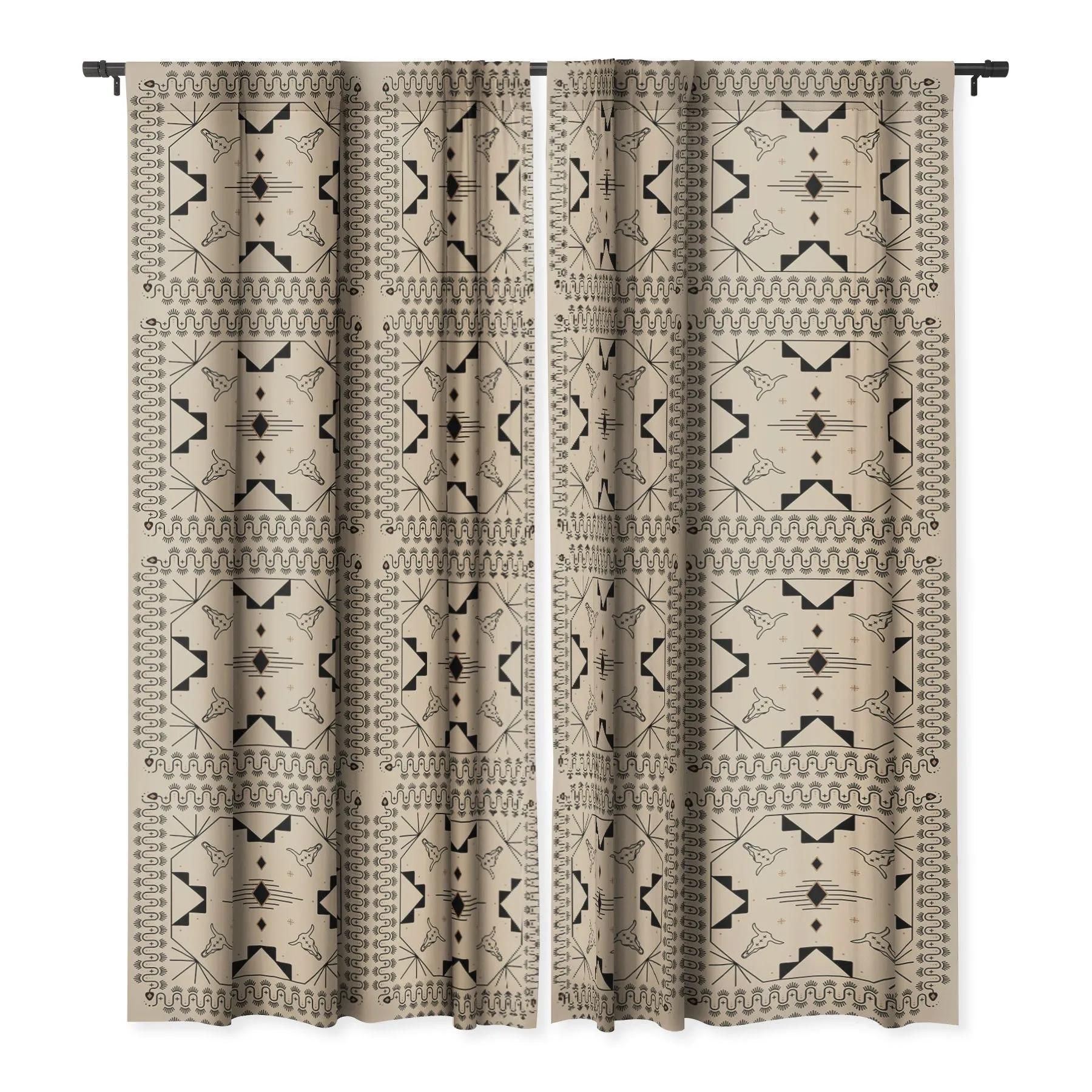 Lost Desert Tile Blackout Window Curtains (DS) DD