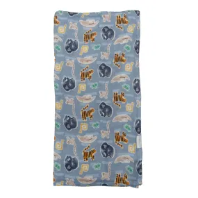 Loulou Lollipop Bamboo Muslin Swaddle Blanket - Jungle Friends  - Clement