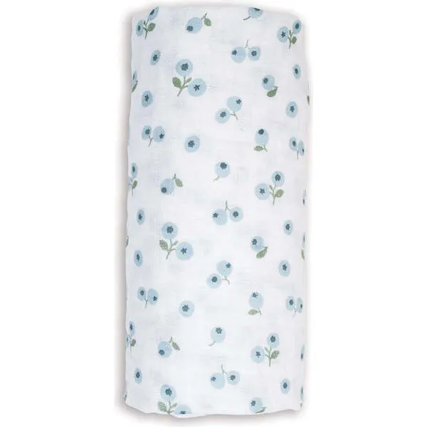 Lulujo Muslin Swaddle Blanket, Blueberries