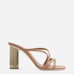 MALONE SOULIERS   Libby-90 Nude Mules 