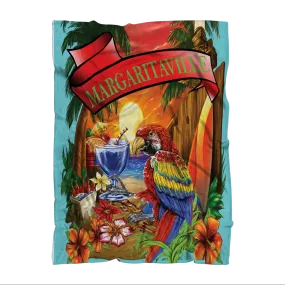 Margaritaville home decor Blanket Baby Blue Parrot Premium Adult