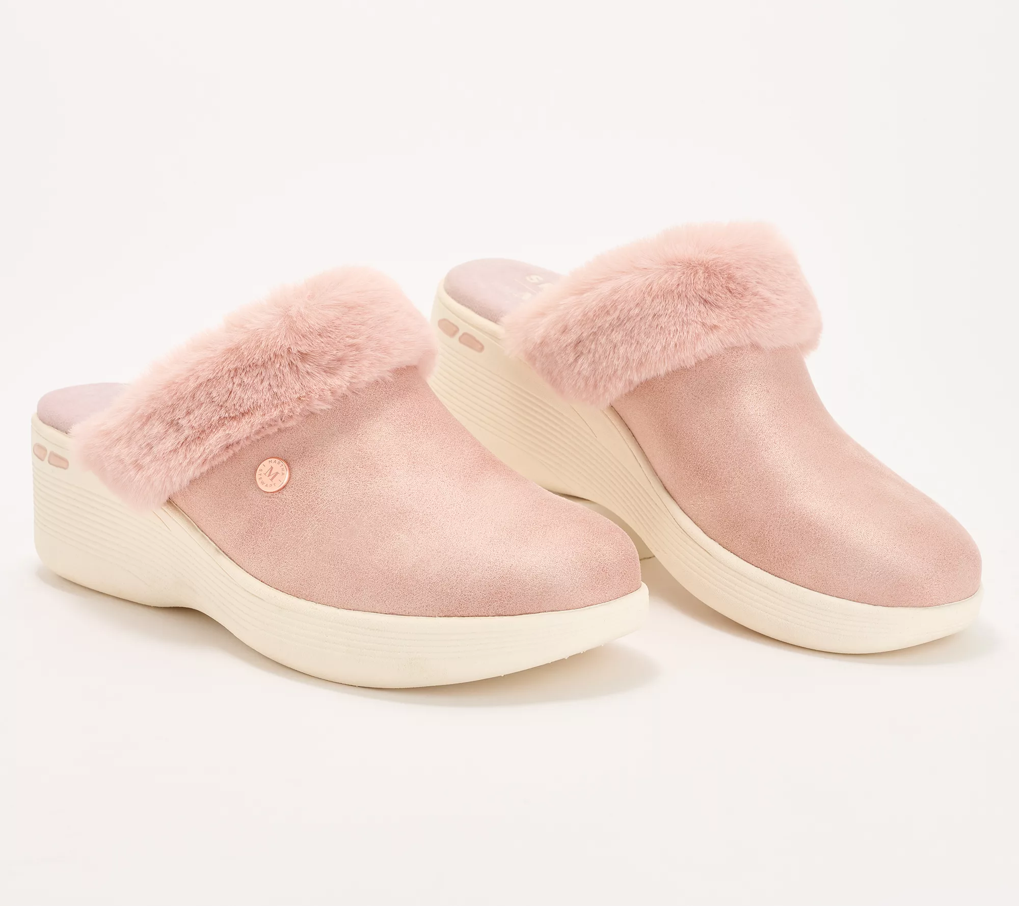 Martha Stewart x Skechers Pier-Lite Vegan Faux Fur Mules - Cozy High