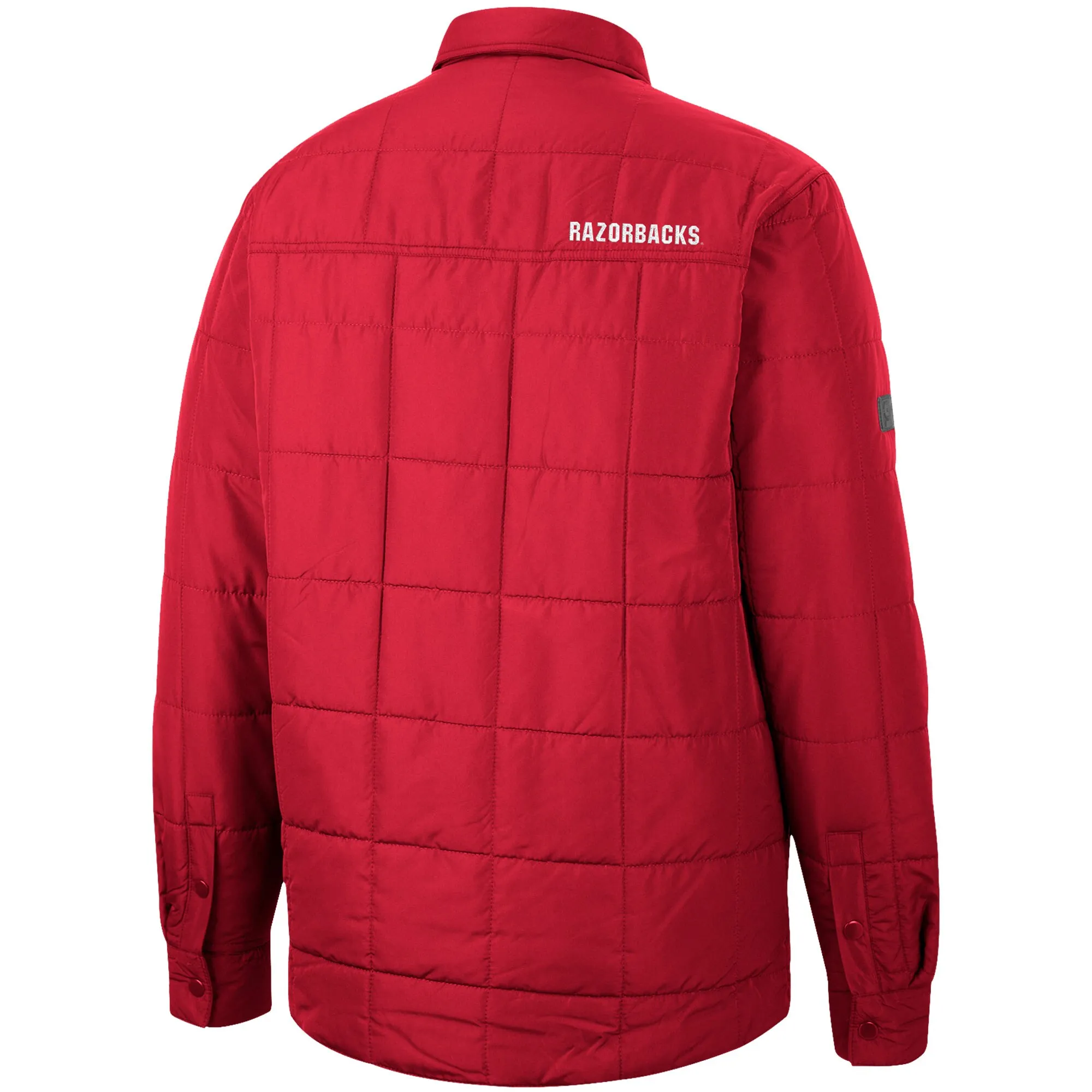 Men's Colosseum Cardinal Arkansas Razorbacks Detonate Quilted Full-Snap Jacket