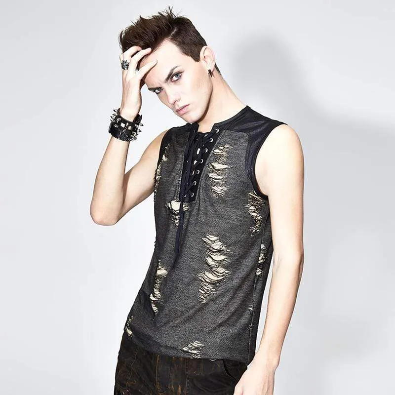 Men's Grunge Sleeveless Top