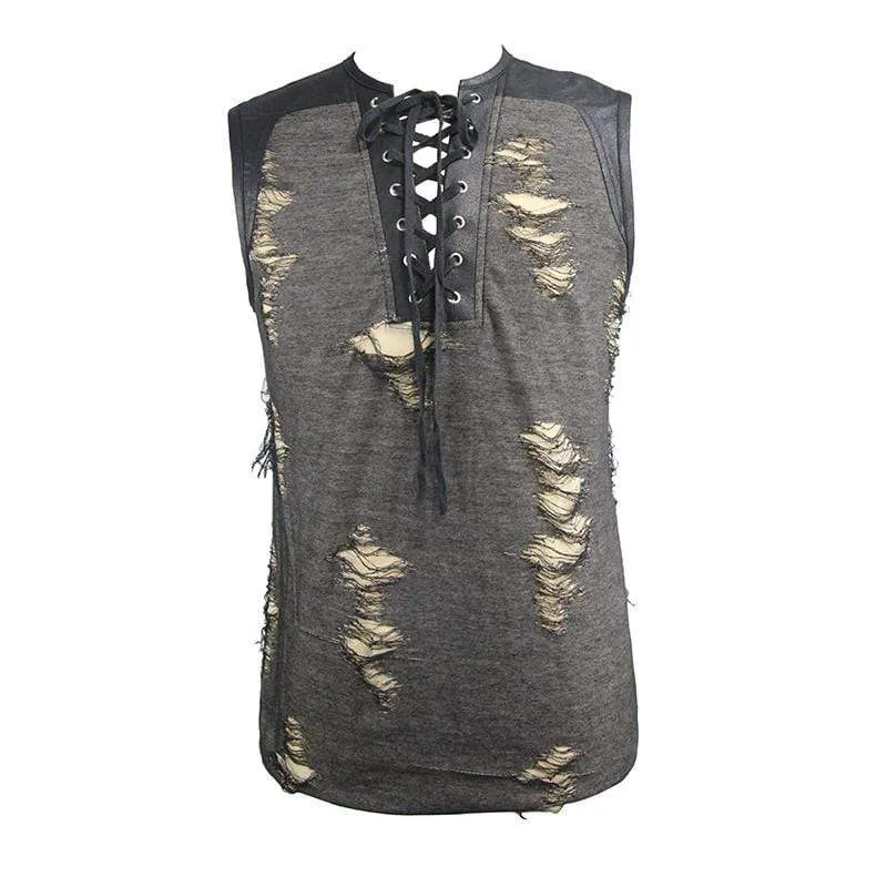 Men's Grunge Sleeveless Top