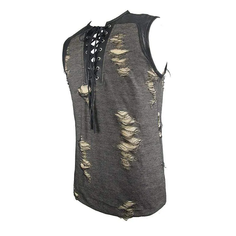 Men's Grunge Sleeveless Top