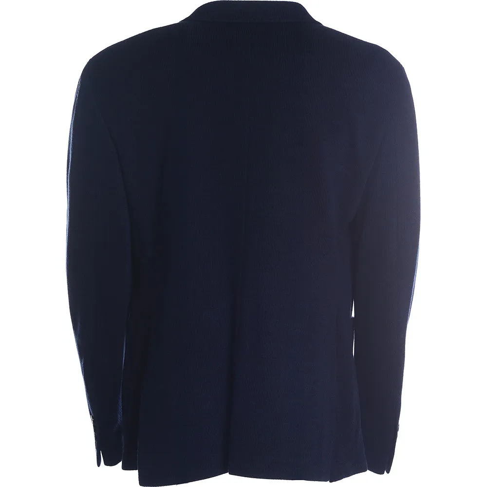 Men's Hackett, Navy Double Face Knit Jacket in Navy