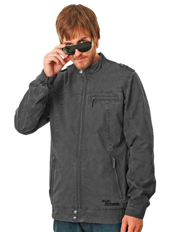 men's jacket -canvas- FUNSTORM - Verran - -20 D GRAY  -  Metal-shop