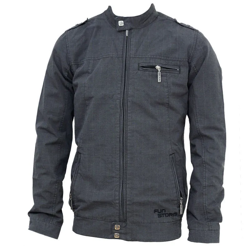 men's jacket -canvas- FUNSTORM - Verran - -20 D GRAY  -  Metal-shop