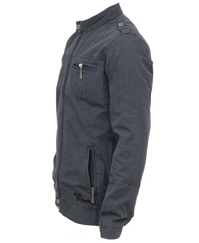 men's jacket -canvas- FUNSTORM - Verran - -20 D GRAY  -  Metal-shop