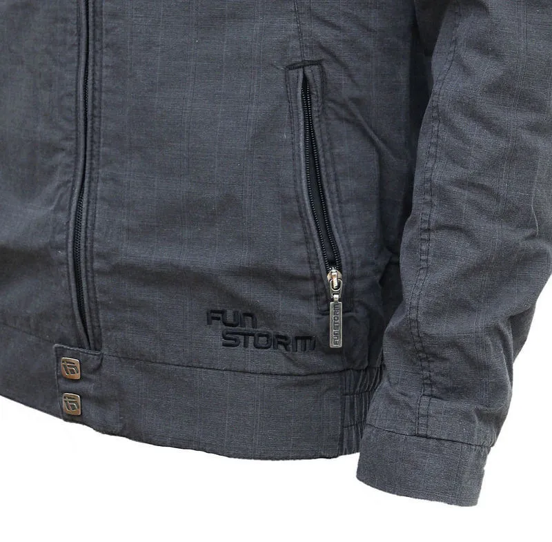 men's jacket -canvas- FUNSTORM - Verran - -20 D GRAY  -  Metal-shop