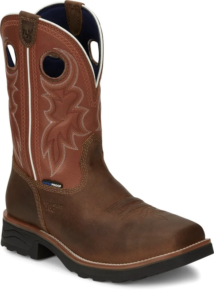 Men's Tony Lama Waterproof Composite Toe Fireball Work Boot #TW3300